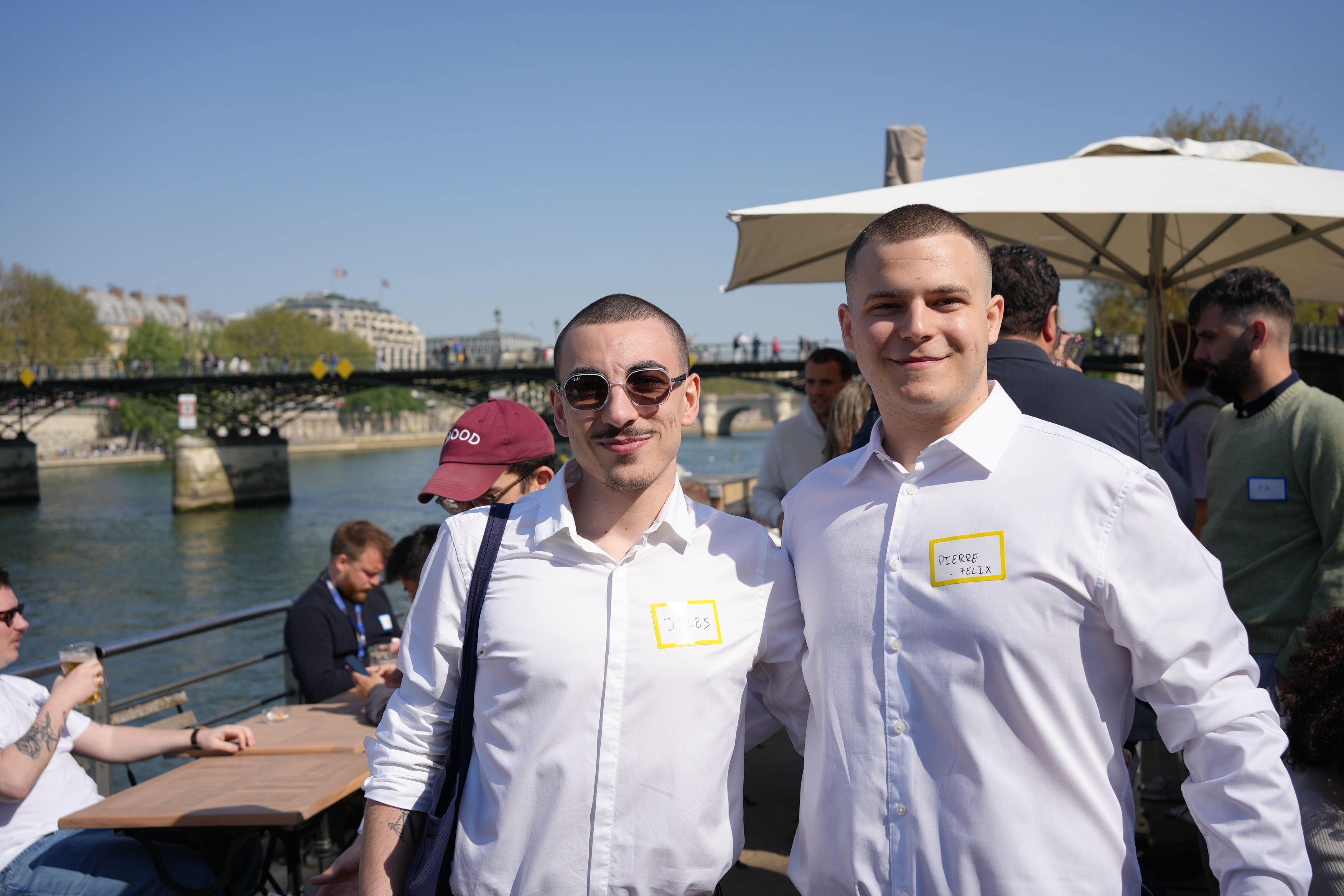 Deremy and Pierre-Felix after the Altia pitch in Paris